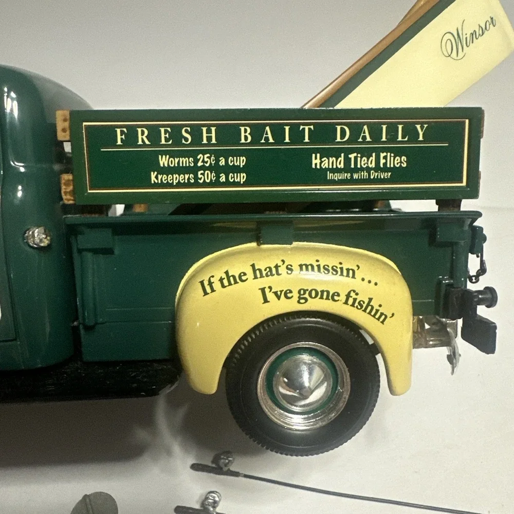1947 Studebaker Pickup Truck & Fishing boat 1/25th Thomas Kinkade Collection COA